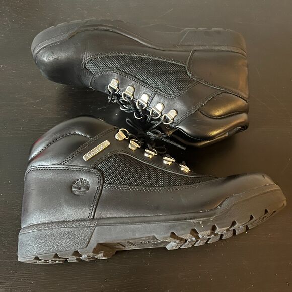 Timberland Junior Field Combat Boots Boys Black Size US 7 A6125 - Picture 5 of 12